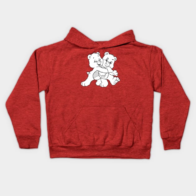 twin bears hugging Kids Hoodie by SDWTSpodcast